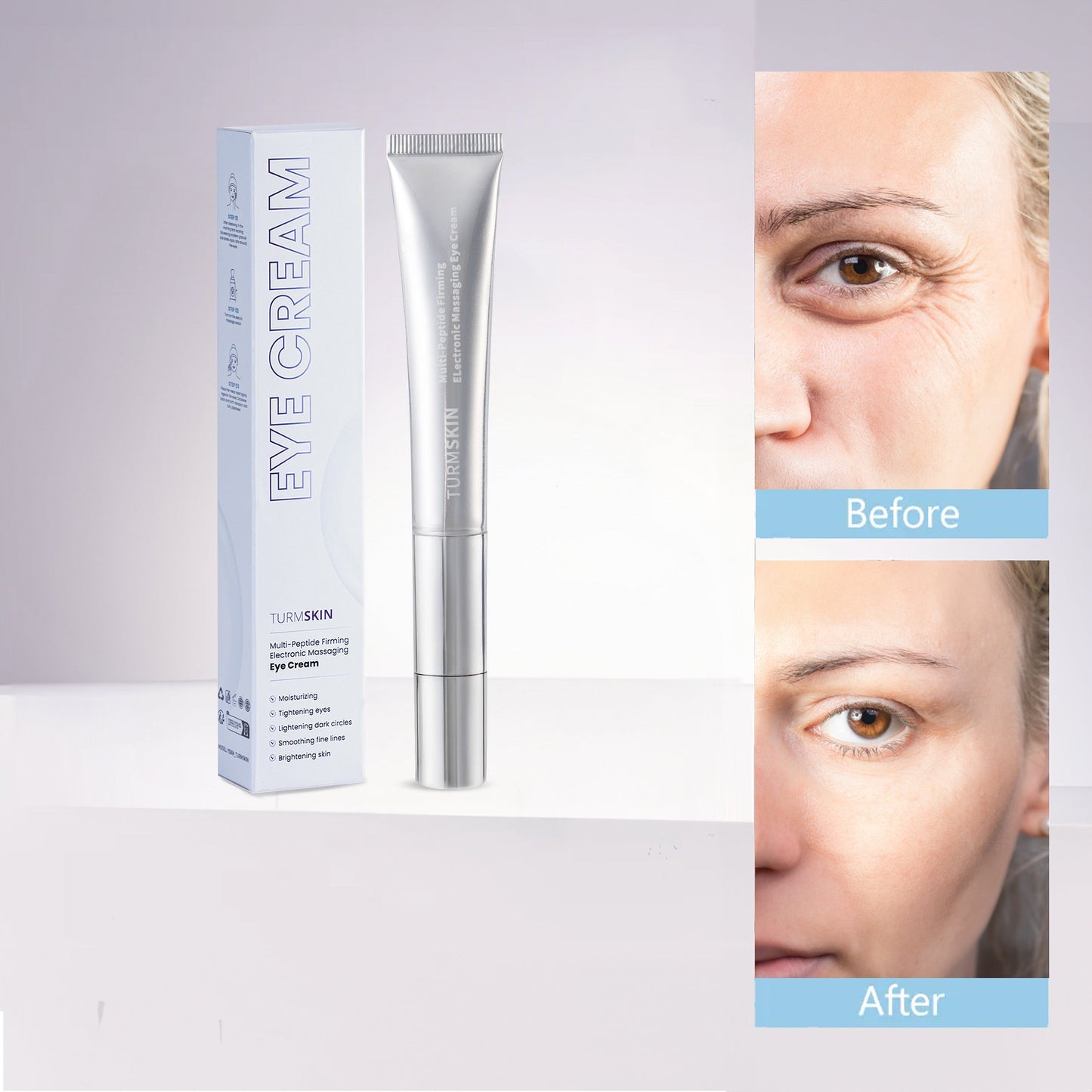 TurmSkin Anti-Falten Augencreme mit elektronischer Massagefunktion