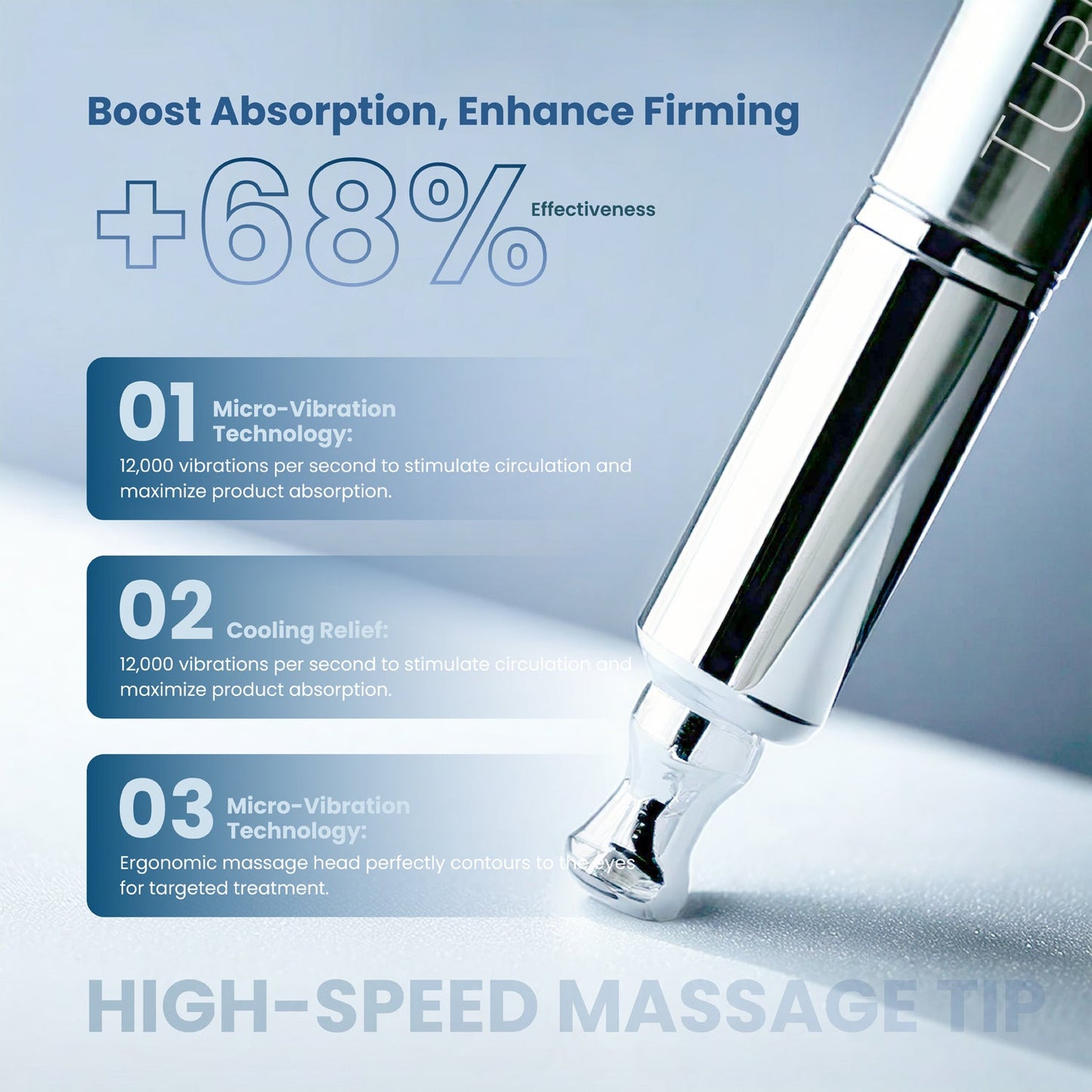 TurmSkin Anti-Falten Augencreme mit elektronischer Massagefunktion