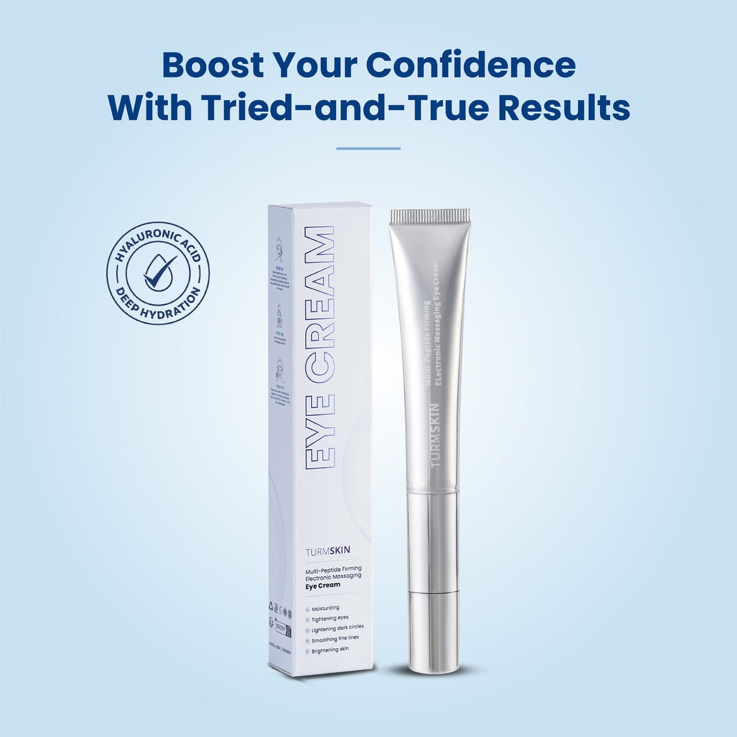 TurmSkin Anti-Falten Augencreme mit elektronischer Massagefunktion